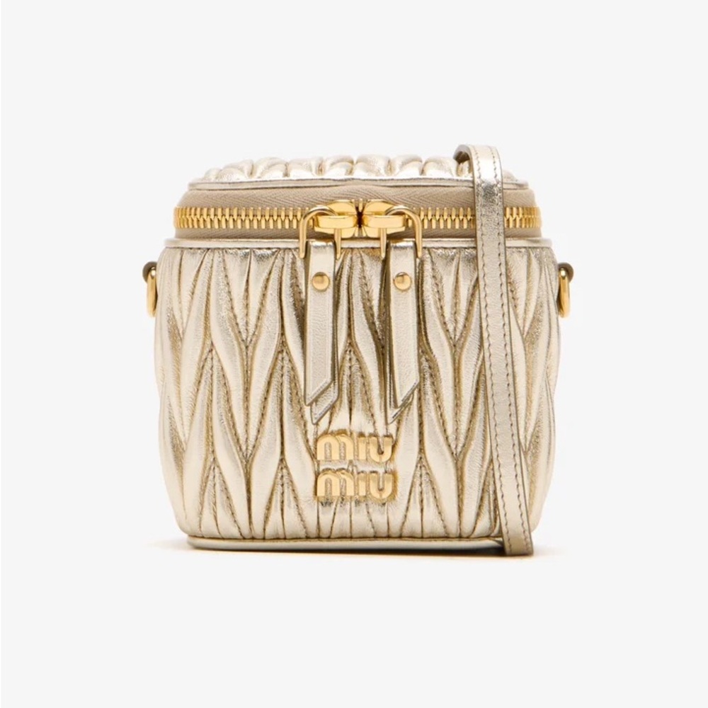 New Miu Miu Metallic Gold Mini Bag - Picture 9 of 14